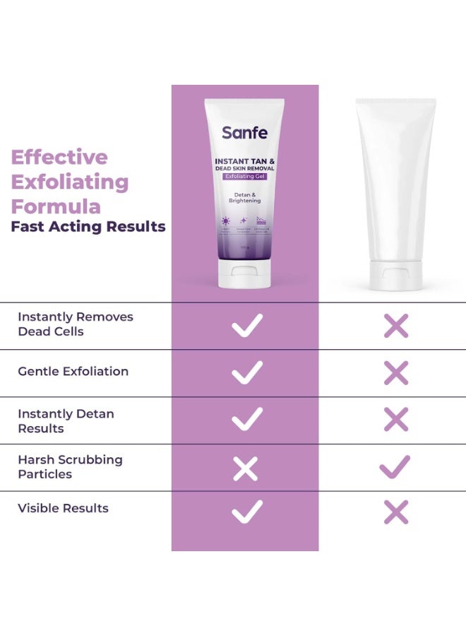 Sanfe Instant Tan & Dead Skin Removal Exfoliating Gel - Image 3