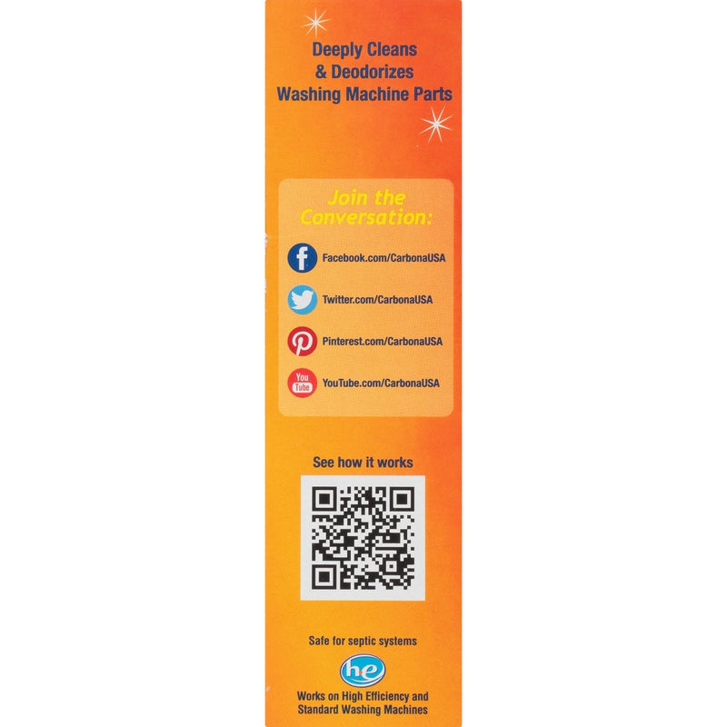 Carbona® Washing Machine Cleaner | Eliminates Odor & Residue | 3 Count, 1 Pack - Image 4