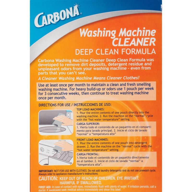 Carbona® Washing Machine Cleaner | Eliminates Odor & Residue | 3 Count, 1 Pack - Image 2