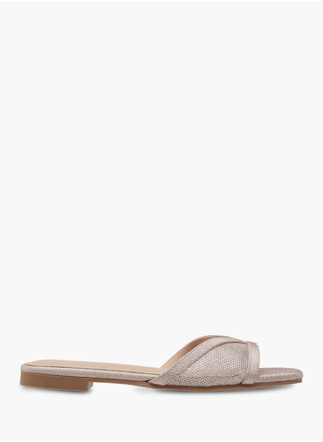 Flora Bella By Shoexpress Women Textured Slip-On Sandals  - Image 3