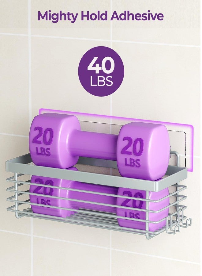 ODesign Shower Caddy 3 Pack SUS304 Stainless Steel-No Drilling-Shower Bathroom Shelves Rack,Rustproof Wall Mounted,Adhesive Shower Shelf Basket Organizer-Grey - Image 3