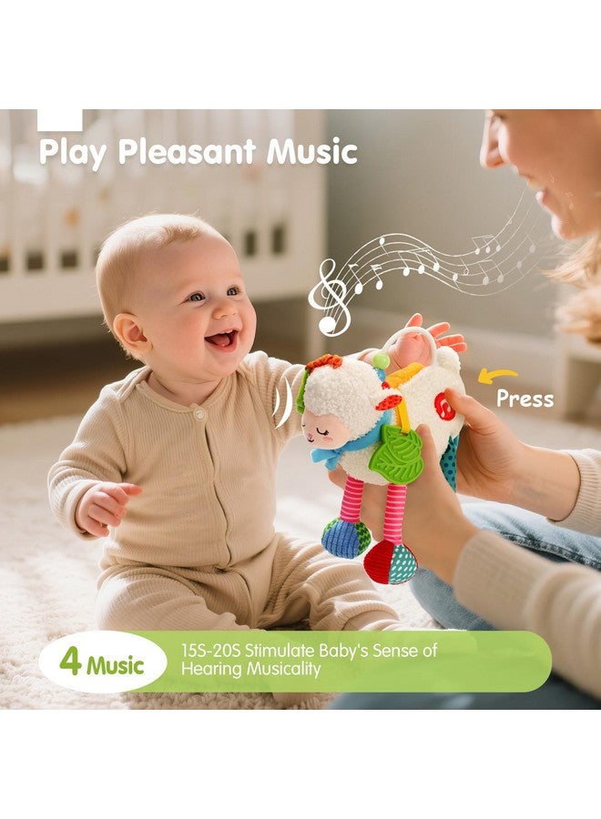 hahaland ألعاب هاهالاند للأطفال من 0-6 أشهر - ألعاب حسية للأطفال من 0-3-6 أشهر، لعبة مقعد السيارة المعلقة - حيوانات موسيقية مع جرس سحب، عضاضة، مرآة مجعدة، لعبة سرير الأطفال وعربة الأطفال، هدايا للأطفال الرضع من البنات والأولاد - Image 4