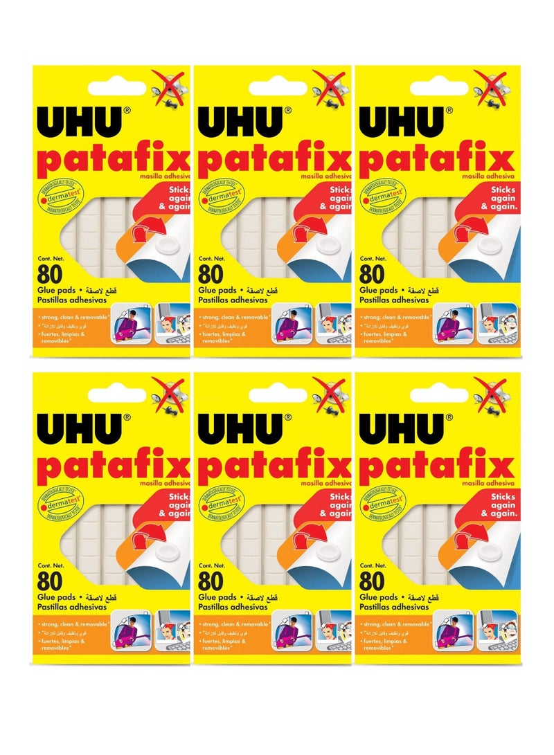 UHU 6-Pack Patafix Reusable Adhesive Pads - Image 1