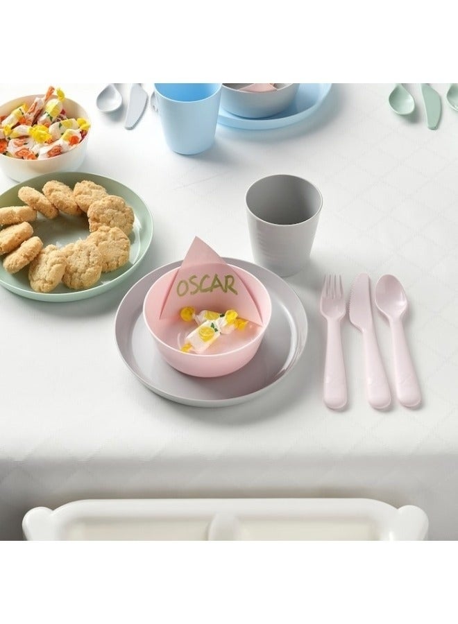 Ikea 18-Piece Kids Cutlery Set - 6 Spoons, 6 Forks, and 6 Knives, Safe and BPA-Free, Ergonomic Design for Everyday Use, Fun Multi-Colors for Kids - Perfect for Food and Self-Teaching - Image 2