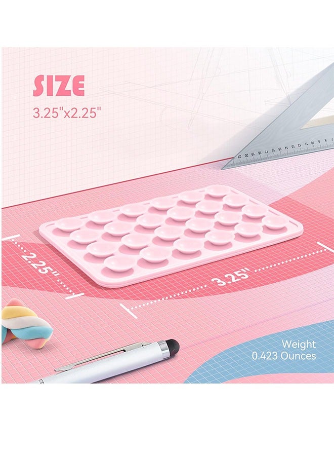 Concretization Suction Phone Case Mount, 4Pcs Silicone Phone Suction Grip Compatible with iPhone and Android Cases, Anti-Slip Hands-Free Mobile Accessory Holder, Sticky Phone Grip for Tiktok Videos and Selfies(pink) - Image 3