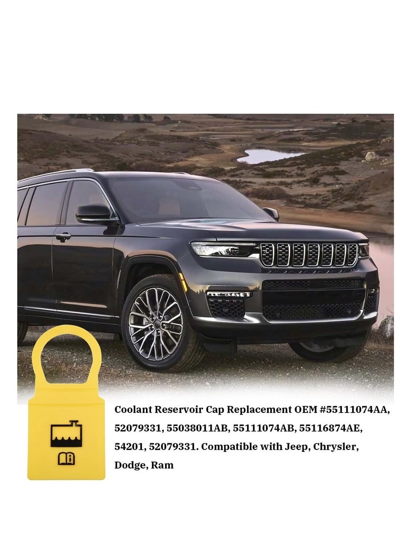 Excefore Engine Coolant Reservoir Caps, Coolant Cap Replacement, Coolant Recovery Tank Cover, with Sponge Pad, Compatible with Many Car Models, Replaces OEM#55111074AA 52079331 - Image 5