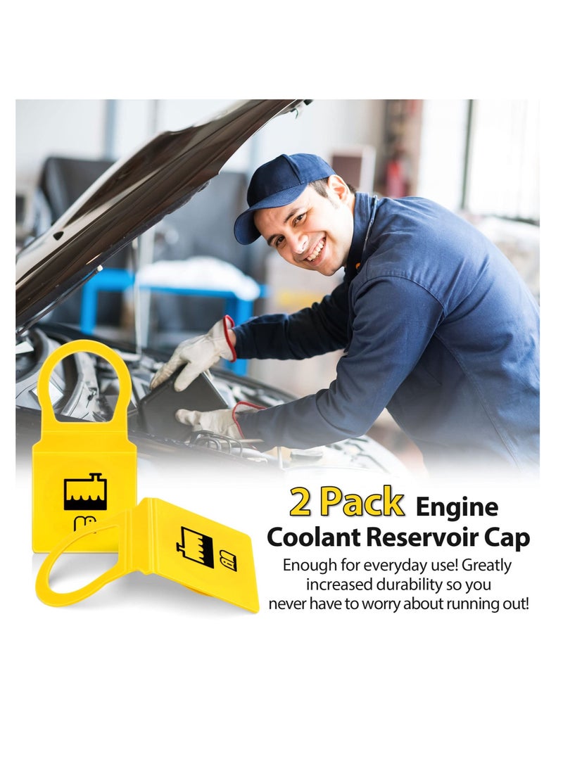 Excefore Engine Coolant Reservoir Caps, Coolant Cap Replacement, Coolant Recovery Tank Cover, with Sponge Pad, Compatible with Many Car Models, Replaces OEM#55111074AA 52079331 - Image 3
