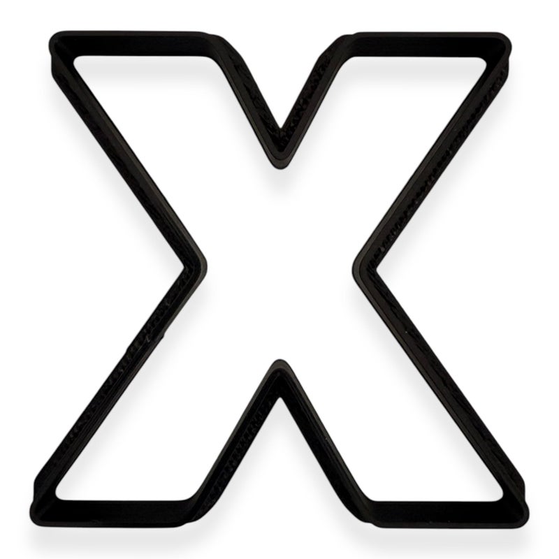 X Capital Block Letter Cookie Cutter with Easy to Push Design 35 inch