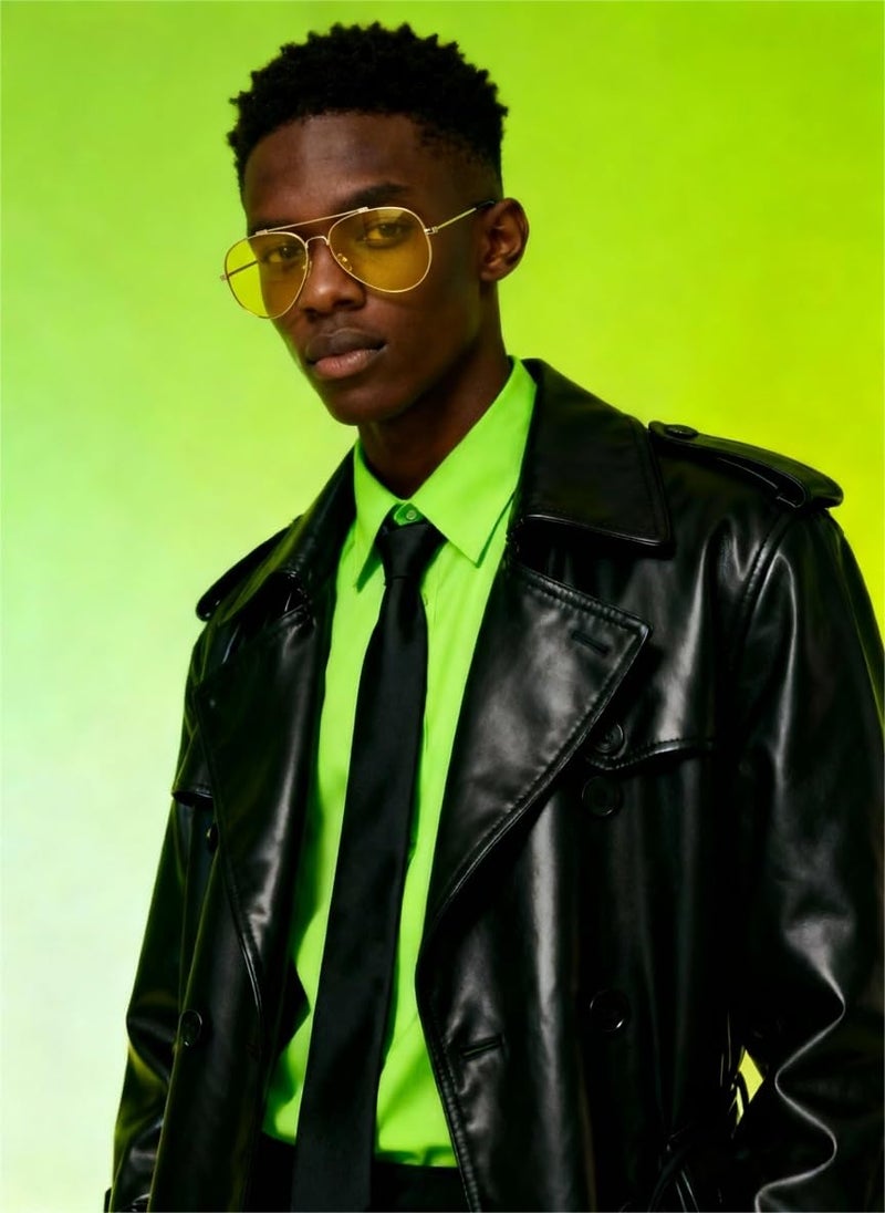 Cyxus Aviator Night Driving Glasses with Blue Light Blocking for Gaming Computer Anti Eyestrain Metal Frame 8805 - Image 2