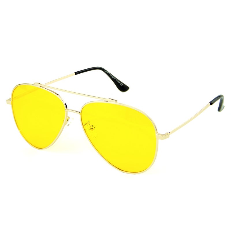 Cyxus Aviator Night Driving Glasses with Blue Light Blocking for Gaming Computer Anti Eyestrain Metal Frame 8805 - Image 1