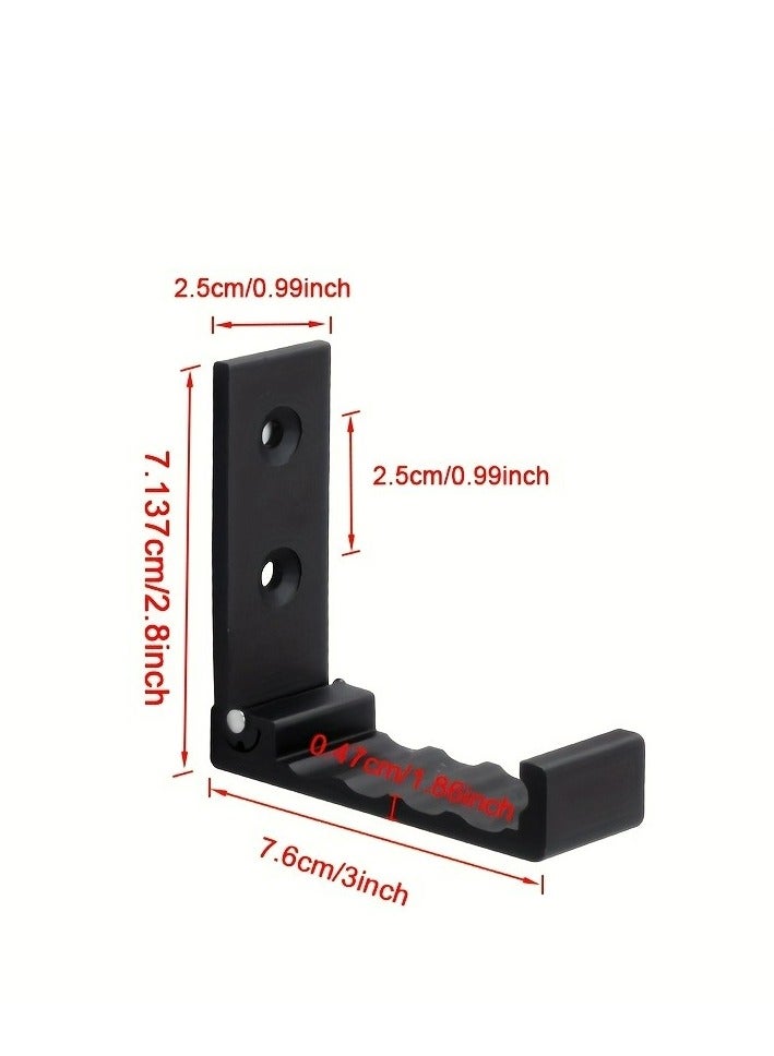 Generic 5 Pack Wave Folding Hooks for Heavy Duty Wall Hanging, Black Coat, Towel, Hanger, Hat, Backpack, Bag Hooks - Image 2