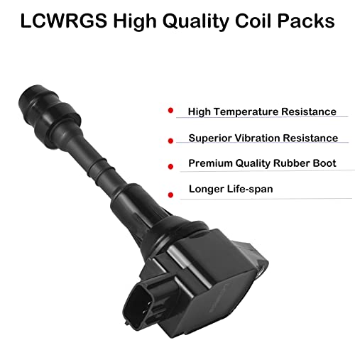 LCWRGS مجموعة من 8 لفائف إشعال لسيارات نيسان تيتان أرمادا باثفايندر إنفينيتي QX56 5.6 V8 2007 2008 2009 2010 2011 2012 2013 2014 2015 حزم لفائف OE# UF551 - Image 2