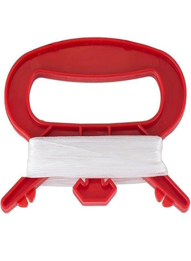 Essivox Red D Shape Kite Winder with 100m Line String, Outdoor Sports Flying Kite Board Tool Kit for Wind Spinners - Image 1