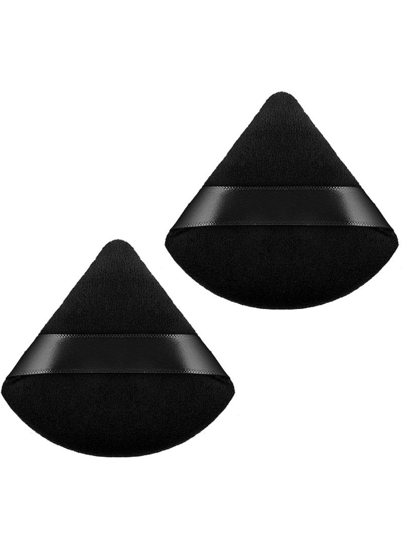 ECVV 2 قطع إسفنجة مكياج مثلثة ناعمة مع حزام لبودرة الأساس السائبة - Image 1