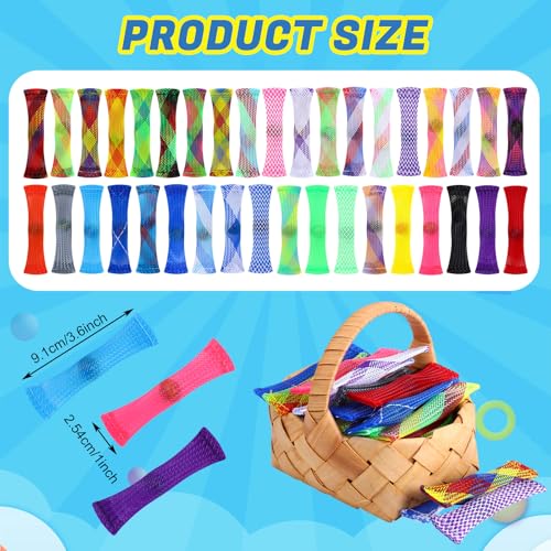 Soulchen 500 Pcs Marble Mesh Fidget Toys Bulk Stress Relieve Fidget Toy Silent Quiet Sensory Finger Blocks for Adults Office Anxiety Gifts Helped with ADHD - Image 5
