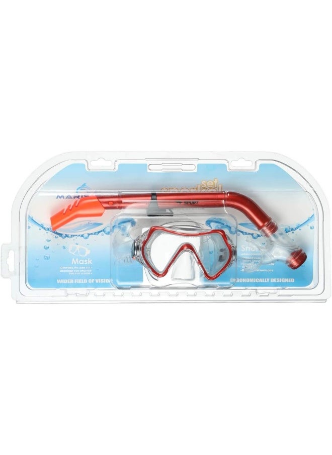 Spurt Spurt - Snorkeling Mask with Tube Red and Transparent - M169  - Image 4