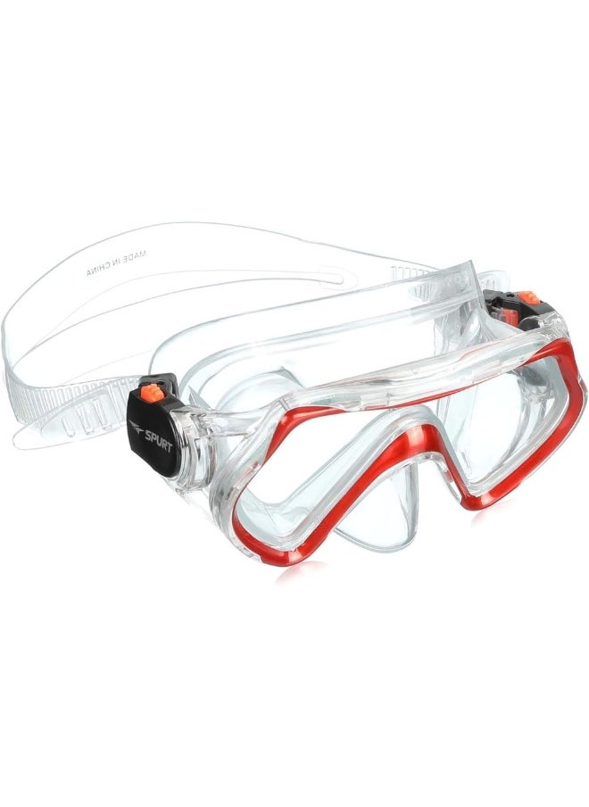 Spurt Spurt - Snorkeling Mask with Tube Red and Transparent - M169  - Image 2