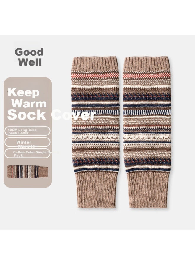 Liangpu [fall New Arrival] Knee-high Socks For Women, Over-knee Socks, Thick Wool Leg Warmers For Autumn And Winter - Image 1