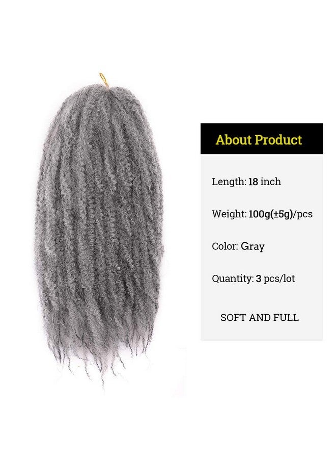 KGBFASS Gbfass 3Packs Marley Braiding Hair 18Inch Afro Marley Hair For Twists Synthetic Kinky Braiding Hair Extensions (Gary) - Image 4