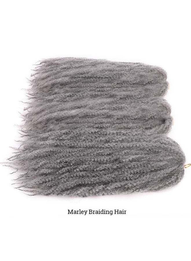 KGBFASS Gbfass 3Packs Marley Braiding Hair 18Inch Afro Marley Hair For Twists Synthetic Kinky Braiding Hair Extensions (Gary) - Image 3