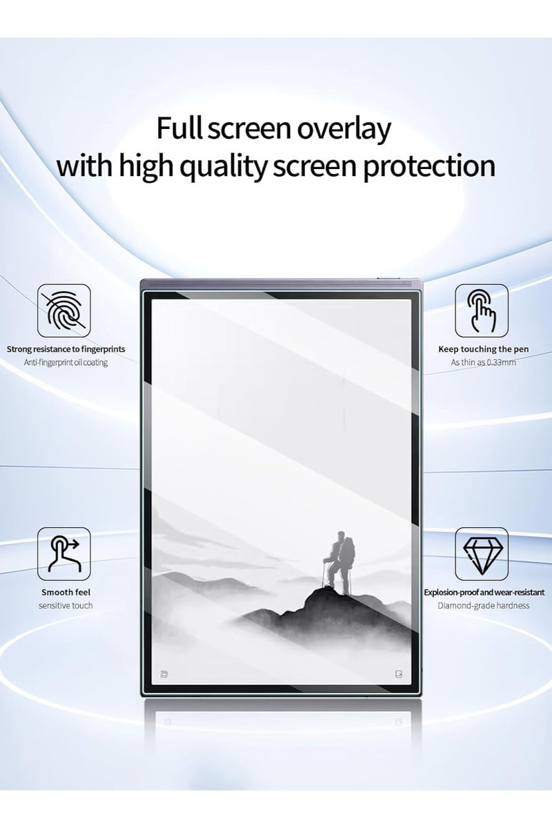 حامي شاشة 【علبة تحتوي على قطعتين】 متوافق مع دفتر الملاحظات الذكي iFlytek X5 Pro 10.65 بوصة 2025 - زجاج مقوى عالي الوضوح بصلابة 9H مقاوم للخدوش، مع طبقة مضادة للبصمات. - Image 2