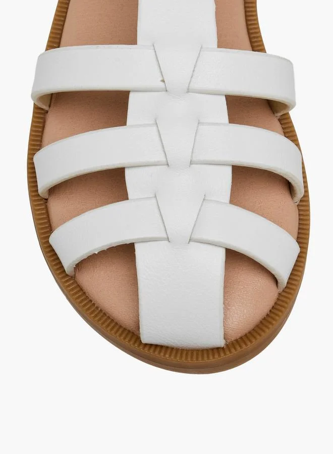 Flora Bella By Shoexpress WHITE Flora Bella Girls Hook And Loop Closure Sandals for Women | Best Price UAE