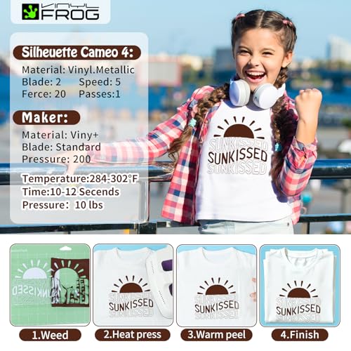 VINYL FROG Heat Transfer Vinyl Roll HTV Vinyl - 12" x5ft Brown Iron on Vinyl for T-Shirts, Heat Press Vinyl for DIY Craft Designs (Brown) - Image 4