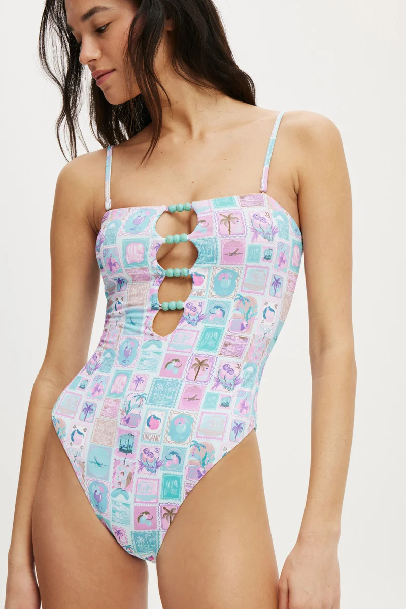 Body CUT OUT STRAPLESS ONE PIECE BR