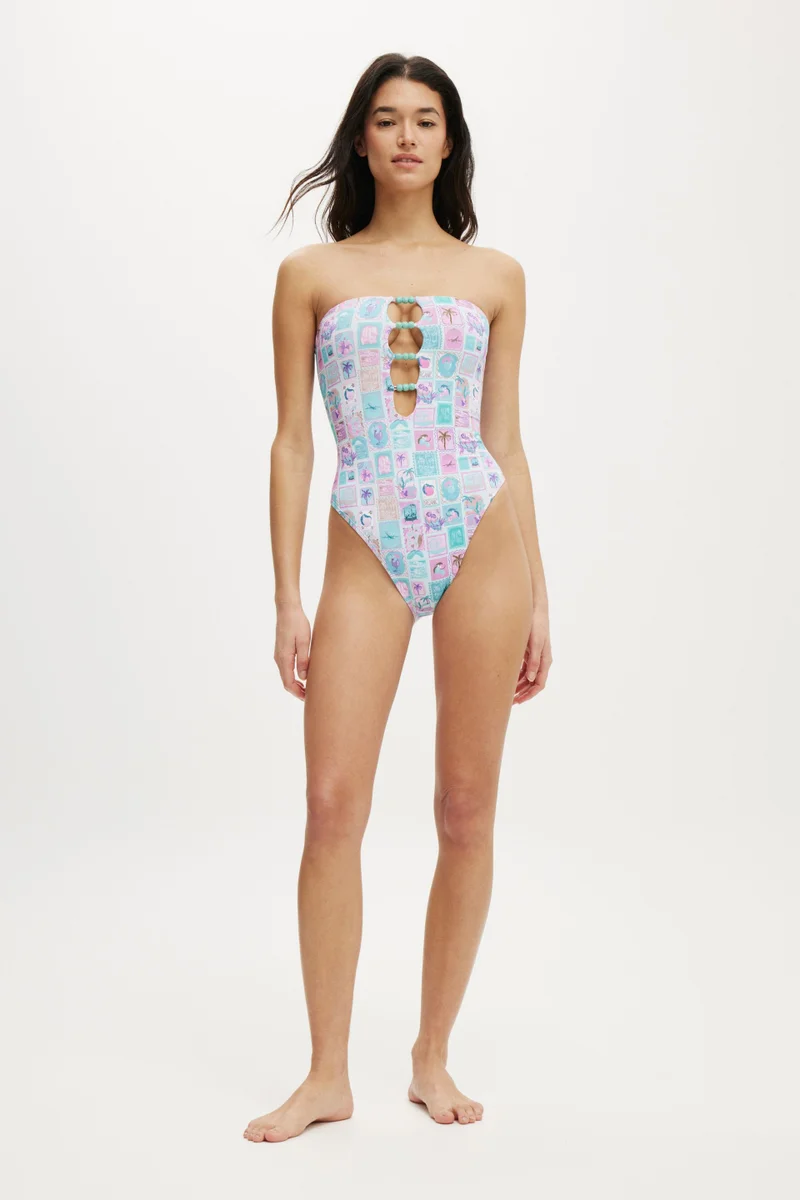 Body CUT OUT STRAPLESS ONE PIECE BR