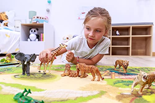 Papo - Roaring Tiger - Wild Animal Figurine - 3 Years Old - Hand Painted - Children's Gift idea - Realistic Educational Toy - Rainforest and Predators - 15 x 6 x 8cm - Roaring Tiger Toy - Image 2