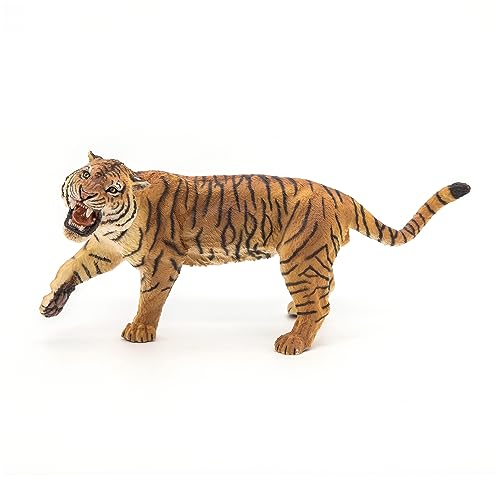 Papo - Roaring Tiger - Wild Animal Figurine - 3 Years Old - Hand Painted - Children's Gift idea - Realistic Educational Toy - Rainforest and Predators - 15 x 6 x 8cm - Roaring Tiger Toy - Image 3