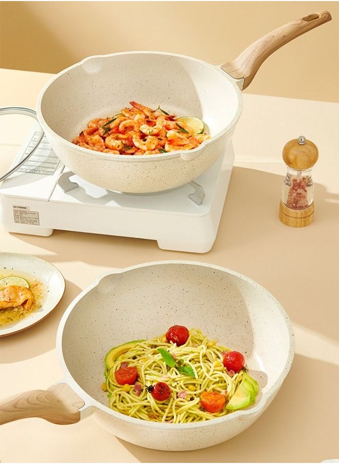 6 Pieces Non-stick Coating Cookware Set - Aluminum Alloy Material - Pot and Pan - Casserole, Stockpot, Deep Frying Pan White - pzsku/ZDC3C7AD8817892765CECZ/45/_/1691402525/cf76a609-a891-4af9-bf8d-7601d056d4b5