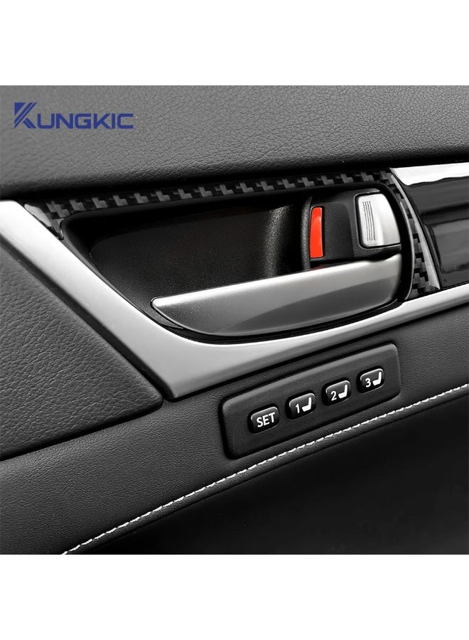 KUNGKIC Real Soft Carbon Fiber For Lexus GS GS250 GS350 GS200t GS450h L10 2012-2019 LHD RHD Car Door Handle Strip Interior Trim Sticker - Image 5