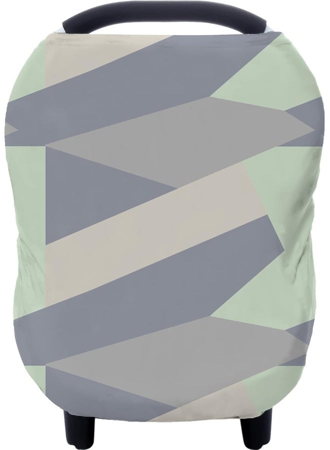 Hicoco Carseat Cover Boy and Girls - Multi-use Nursing Car Seat Canopy Cover for Breastfeeding, Infant Stroller Cover, High Chair Cover (Baby Green) - Image 1