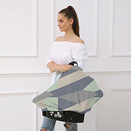 Hicoco غطاء مقعد السيارة هيكوكو للأولاد والبنات - غطاء متعدد الاستخدامات للرضاعة الطبيعية، غطاء مقعد السيارة، غطاء عربة الأطفال، غطاء كرسي عالي (أخضر للأطفال) - Image 2