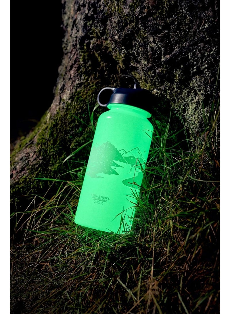 GENTLEMEN'S HARDWARE Glow In The Dark Water Bottle 1 Liter - Image 3