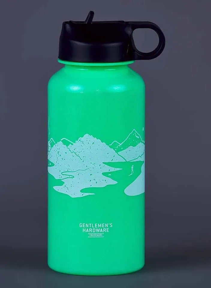 GENTLEMEN'S HARDWARE Glow In The Dark Water Bottle 1 Liter - Image 4
