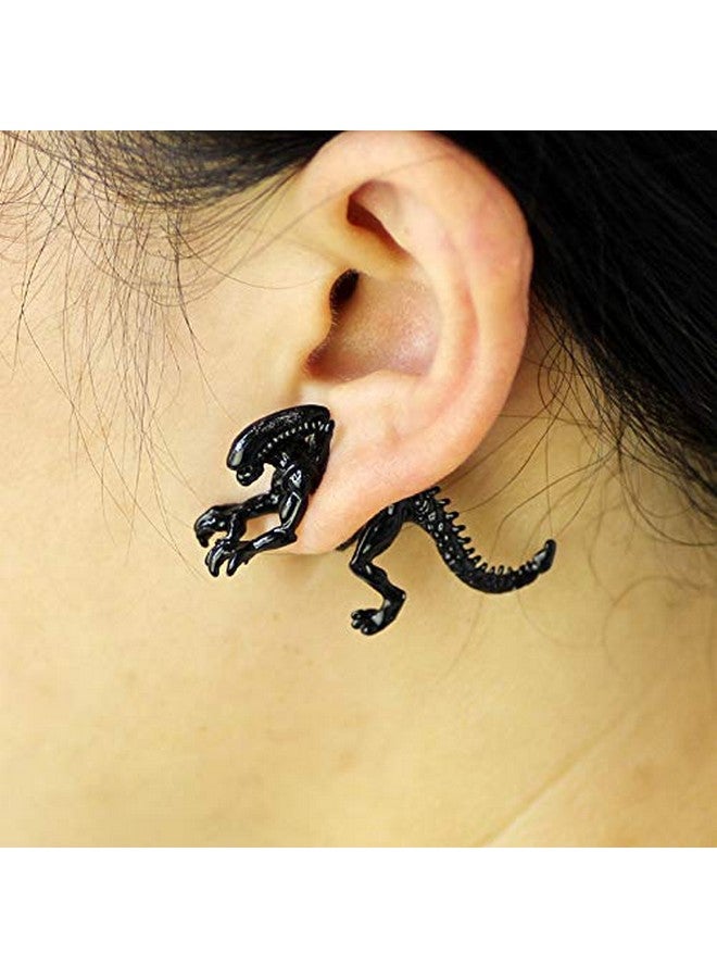 LUREME Vintage 3D Dinosaur Earrings For Women Cartilage Earrings Cute Animal Jewelry (Er006186-3) Gold - Image 5