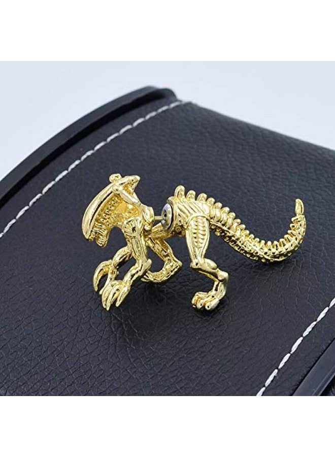 LUREME Vintage 3D Dinosaur Earrings For Women Cartilage Earrings Cute Animal Jewelry (Er006186-3) Gold - Image 4