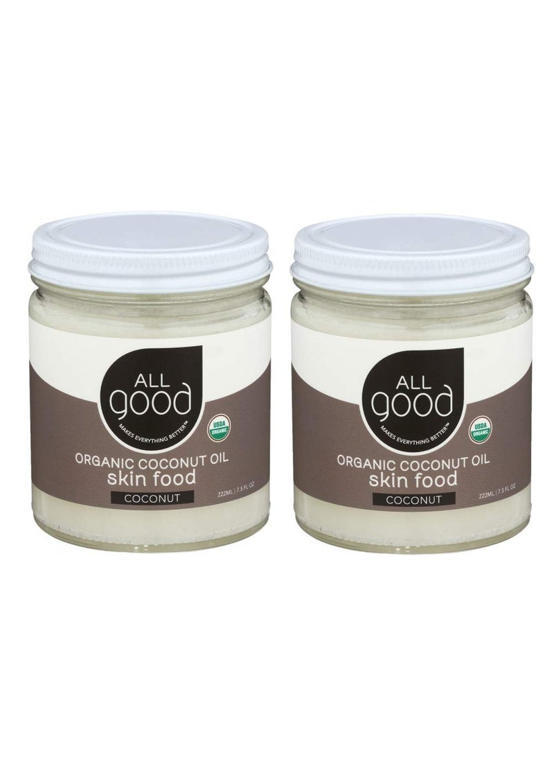 All Good Makes Everything Better All Good Organic Coconut Oil Skin Food  Natural Moisturizing Skin Care  Non GMO  Vegan 2Pack Coconut 