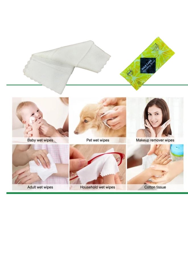 Max Care Pack of 50 Refreshing Towel Wet Towel For Gym, Salon, Cooling Towel Disposable Towels Refreshing Wet Towel for Makeup remover  - Image 4