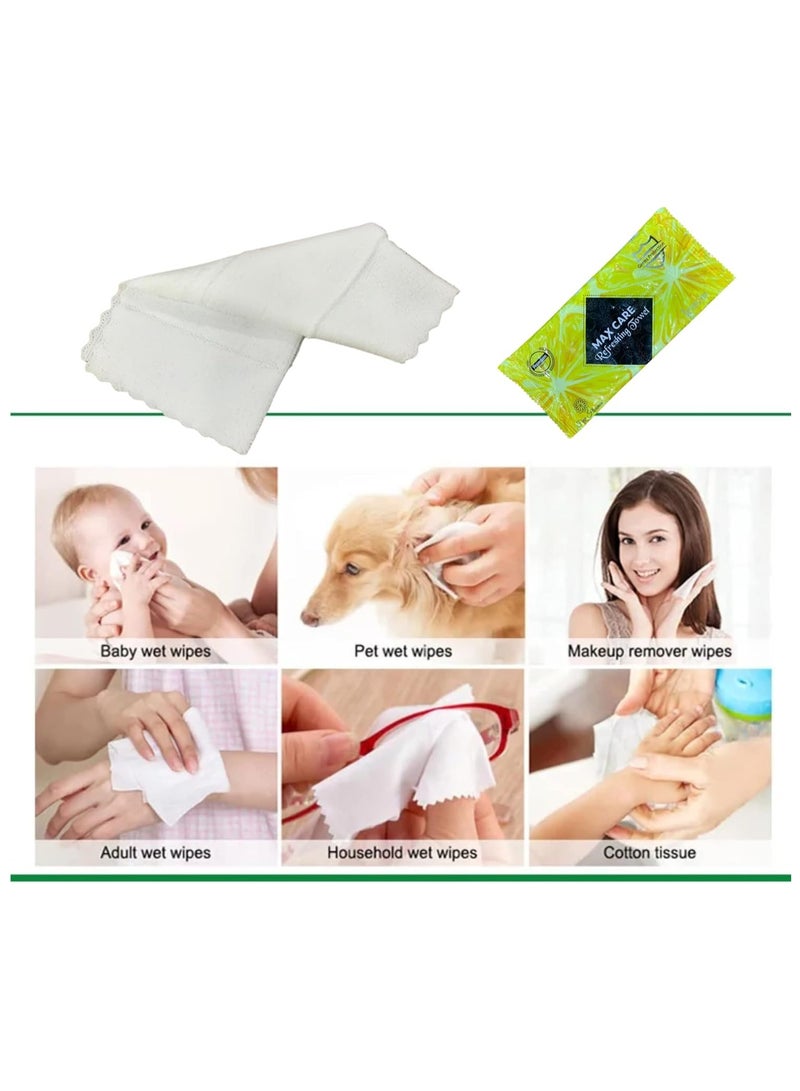 ماكس كير عبوة من 50 منشفة مبللة منعشة للجيم والصالون، منشفة تبريد، مناشف مبللة للاستخدام مرة واحدة، منشفة منعشة لإزالة المكياج. - Image 2