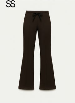 سوفت ستيبس STITCHED INTERLOCK BELL BOTTOM TROUSER BLACK S  - Image 3
