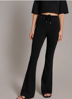 سوفت ستيبس STITCHED INTERLOCK BELL BOTTOM TROUSER BLACK S  - Image 1