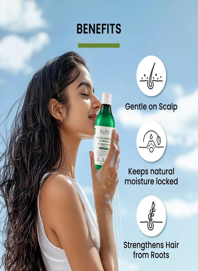 Alps Goodness Aloe Vera, Almond Oil & Climbazole Anti-Dandruff Shampoo for Dry Scalp (290 ml) I Shampoo for Dry Scalp & Hair | Anti-Dandruff Shampoo | Gentle & Mild Cleansing Shampoo | Sulphate Free, Silicone Free, Paraben Free - Image 3