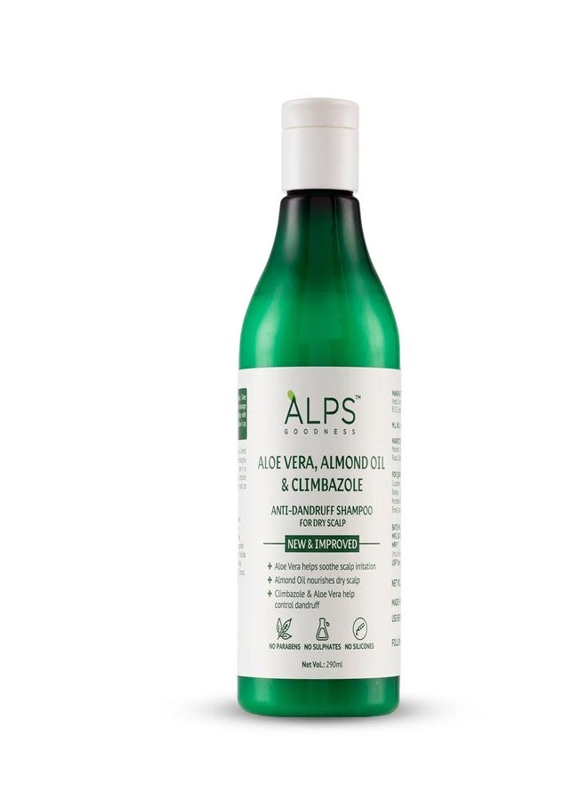 Alps Goodness Aloe Vera, Almond Oil & Climbazole Anti-Dandruff Shampoo for Dry Scalp (290 ml) I Shampoo for Dry Scalp & Hair | Anti-Dandruff Shampoo | Gentle & Mild Cleansing Shampoo | Sulphate Free, Silicone Free, Paraben Free - Image 1