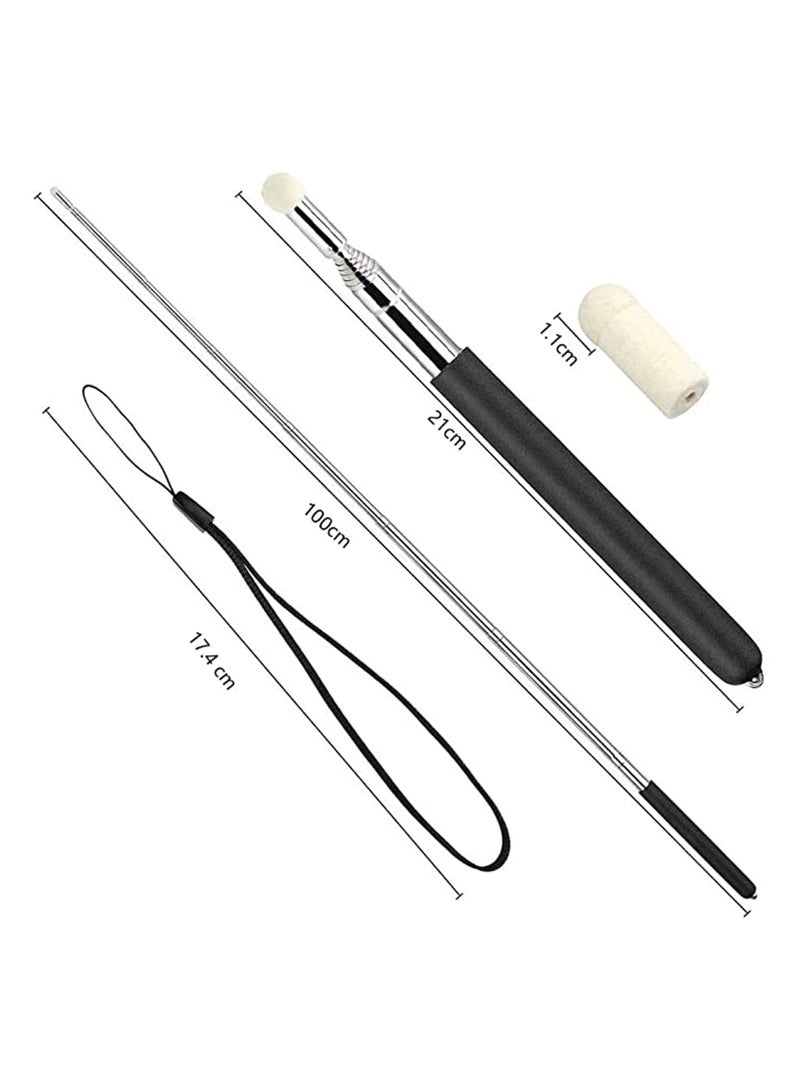 KASTWAVE Telescopic Pointer Stick with Hand Lanyard, Teacher Pointer for Classroom Presentation Pointers for Teachers Hand Pointer Extendable Pointer Stick Retractable Pointer Pen Whiteboard Pointer