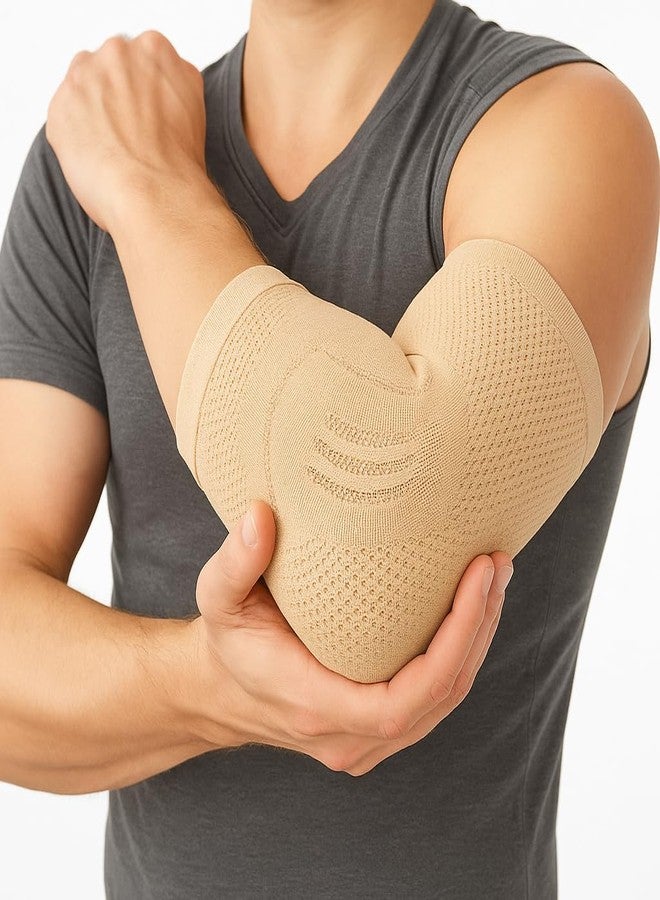 Dr Helix Unisex Skin Elbow Brace - Adjustable Support for Elbow Injuries, Tendonitis, & Pain Relief - Comfortable, & Lightweight - Ideal for Sports, Recovery, & Everyday Use - (Pack of - 1) - Image 1
