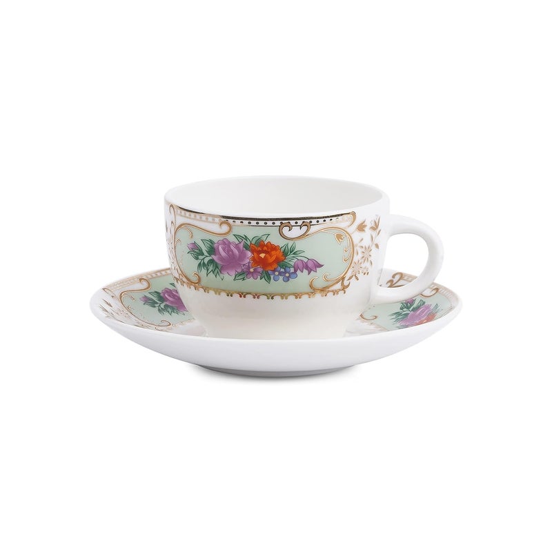 Dandy lines England by DATA Dandy Lines Rani Cups and Saucers Jaipur Gold 2005 Pack of 12 - Image 2