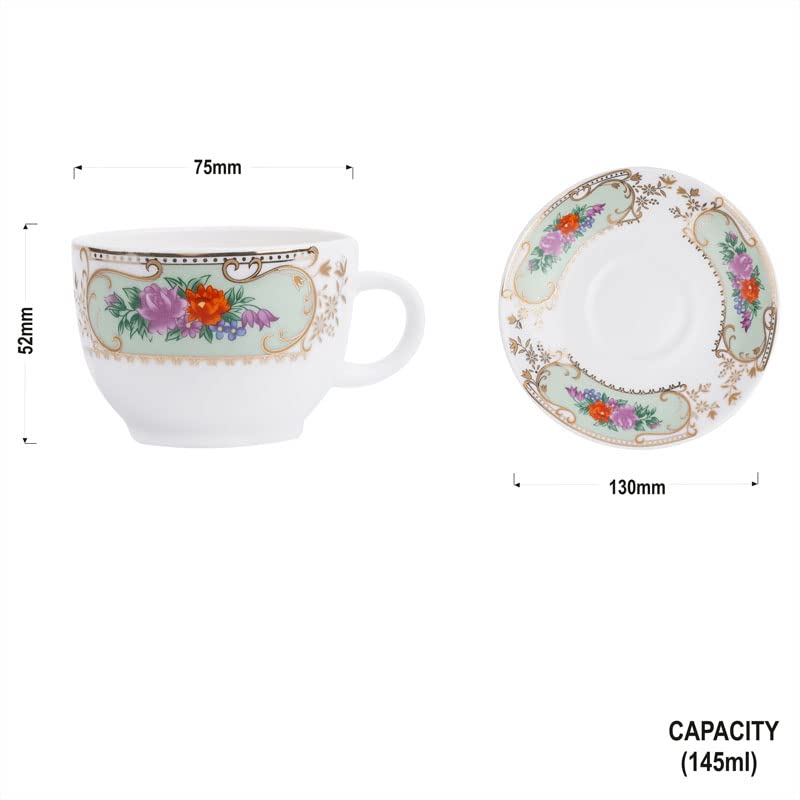 Dandy lines England by DATA Dandy Lines Rani Cups and Saucers Jaipur Gold 2005 Pack of 12 - Image 4